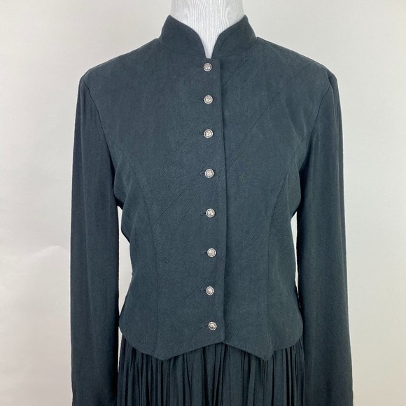 VTG 90s Faded Black Western Dress XS/S Cowgirl - Picture 3 of 7